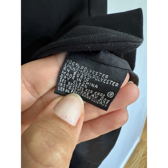 Kasper Black Suit Jacket Ruched Front Career Office Preppy Proffesional Sz 10p - Picture 7 of 11